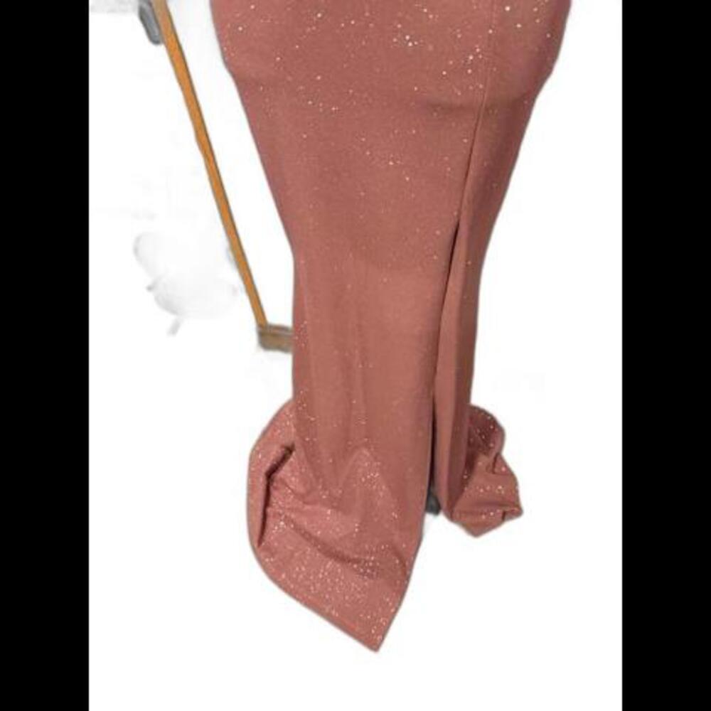 NWT Elegant Rose Gold Glitter Evening Gown by Windsor Prom Formal Party - Picture 3 of 8